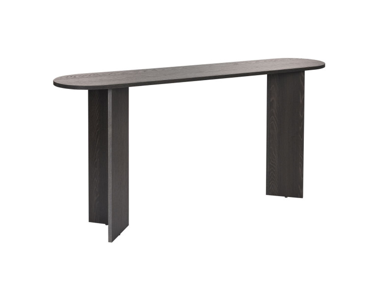 Mesa de consola de madeira "Sira" - 150 x 35 x 75 cm - Preto Claro