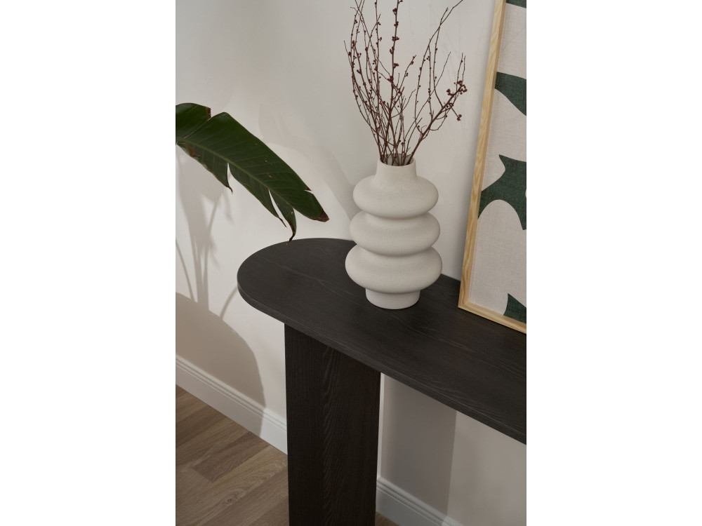 Mesa de consola de madeira "Sira" - 150 x 35 x 75 cm - Preto Claro