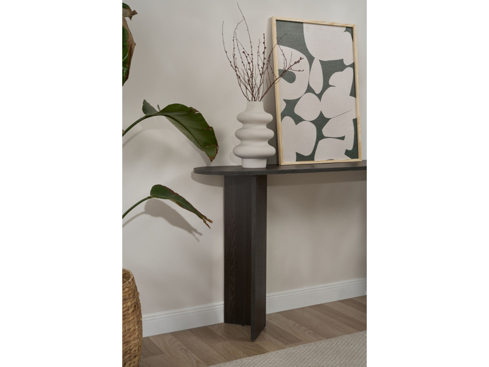 Mesa de consola de madeira "Sira" - 150 x 35 x 75 cm - Preto Claro