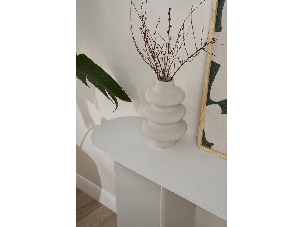 Mesa de consola de madeira "Sira" - 150 x 35 x 75 cm - Branca