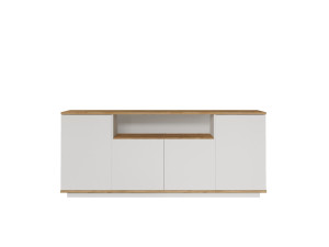 Aparador de madeira "FR15" - 180 x 44 x 75 cm - Pinho Atlântico Branco