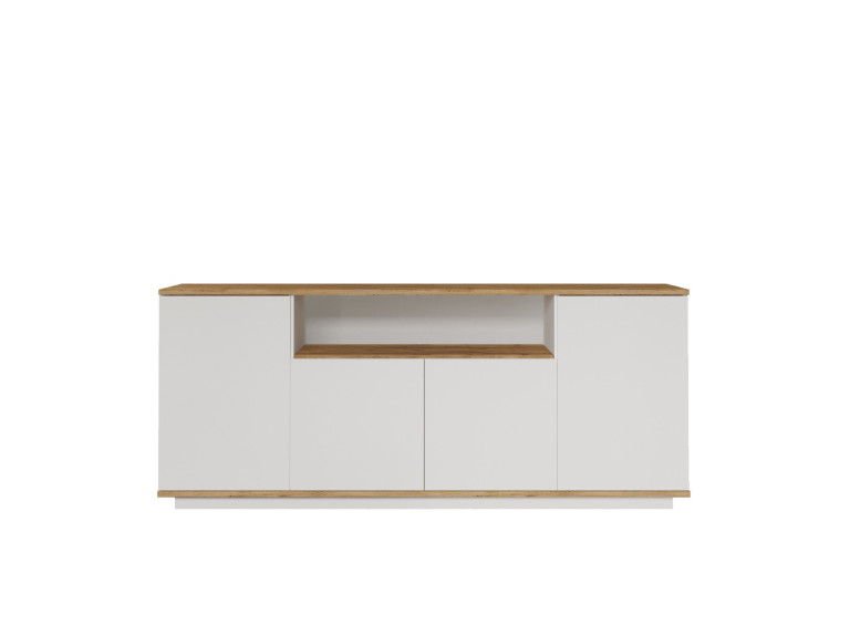 Aparador de madeira "FR15" - 180 x 44 x 75 cm - Pinho Atlântico Branco