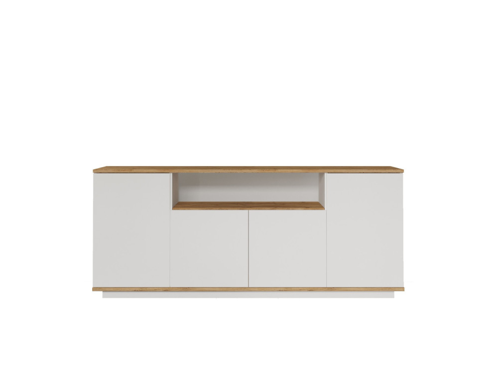 Aparador de madeira "FR15" - 180 x 44 x 75 cm - Pinho Atlântico Branco