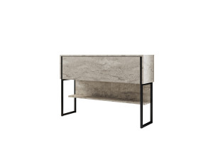 Consola de madeira "Luxe" - 120 x 30 x 80 cm - Travertino preto