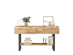Consola de madeira "ML23" - 138 x 43 x 75 cm - Bege
