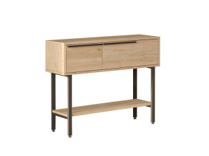 Consola de madeira "Calvin" com espelho - 100 x 30 x 76 cm - Castanho