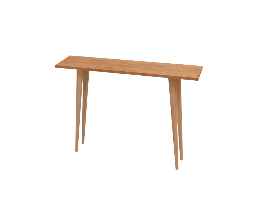 Consola de madeira "Desidero" - 100 x 30 x 74 cm - Castanho