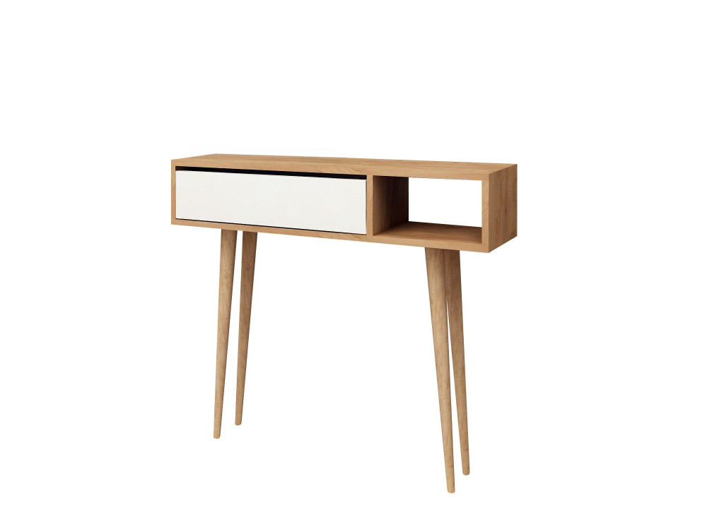 Consola de madeira "Oseyo" - 100 x 30 x 94 cm - Castanho