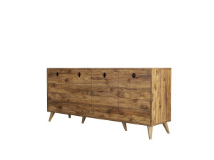 Aparador de madeira "Elite" - 180 x 45 x 80 cm - Castanho