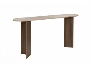 Consola de madeira "Sira" - 150 x 35 x 75 cm - Travertino