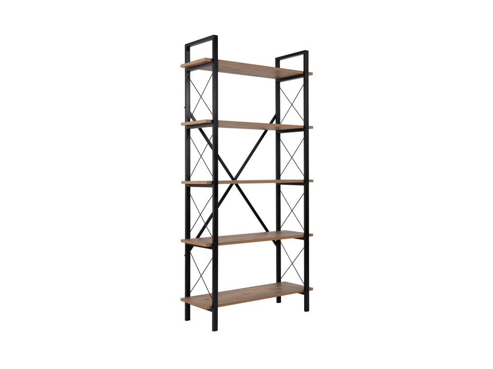 Estante de madeira "Elysian" - 90 x 33 x 180 cm - Atlantic PineBlack