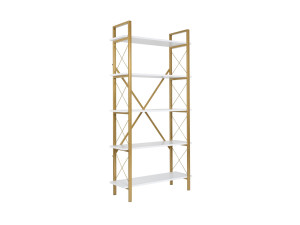 Estante de madeira "Elysian" - 90 x 33 x 180 cm - Ouro branco