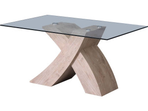 Mesa de jantar "Mona" 150 x 90 x 74 cm - Carvalho
