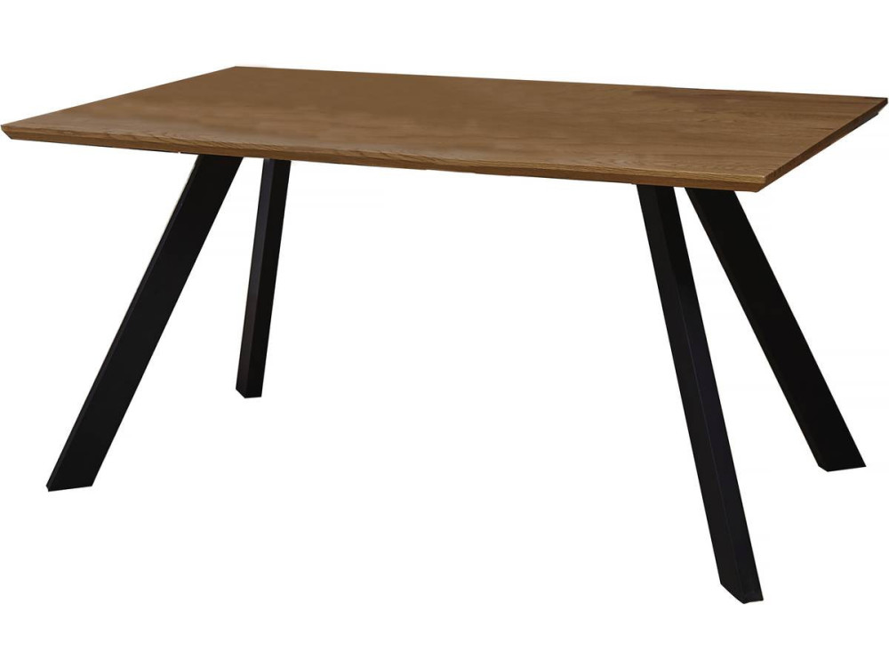 Mesa de jantar "Manhattan" Carvalho / Preto - 160 x 90 x 75,5 cm
