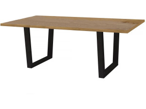 Mesa de jantar "Hollywood" - 200 x 100 x 76 cm - cor: Carvalho / Preto