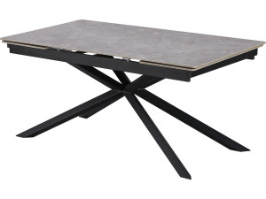 Mesa de jantar extensível em cerâmica para 6 a 10 pessoas "Celeste" - Cinza marmoreado
