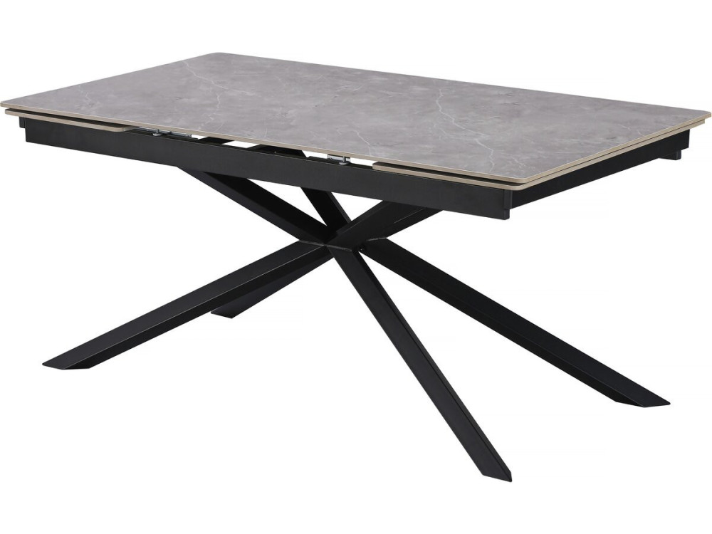 Mesa de jantar extensível em cerâmica para 6 a 10 pessoas "Celeste" - Cinza marmoreado