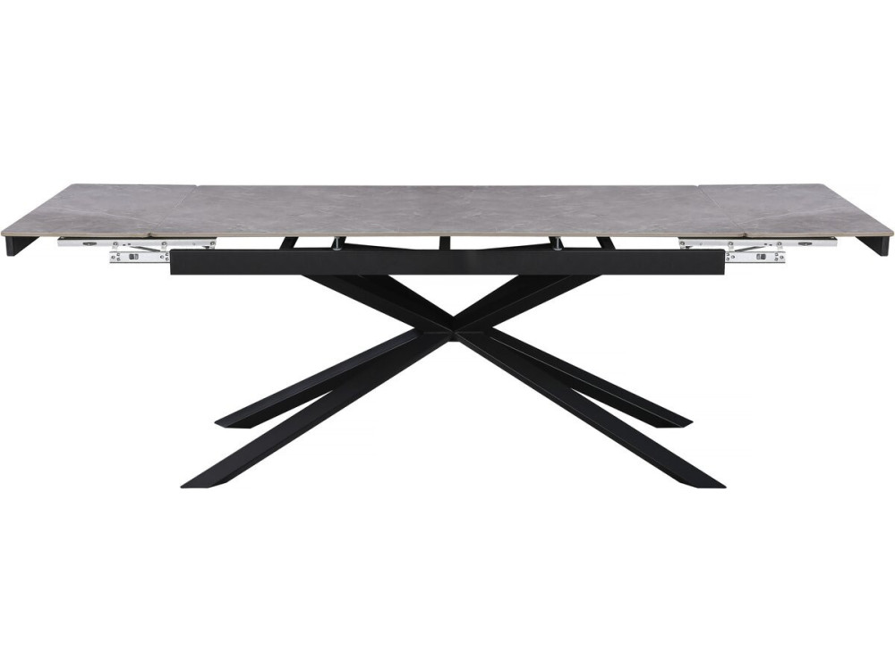 Mesa de jantar extensível em cerâmica para 6 a 10 pessoas "Celeste" - Cinza marmoreado