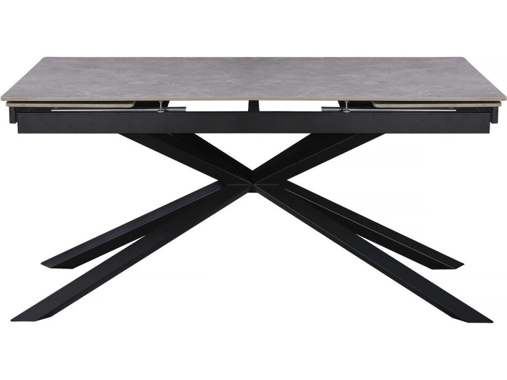 Mesa de jantar extensível em cerâmica para 6 a 10 pessoas "Celeste" - Cinza marmoreado