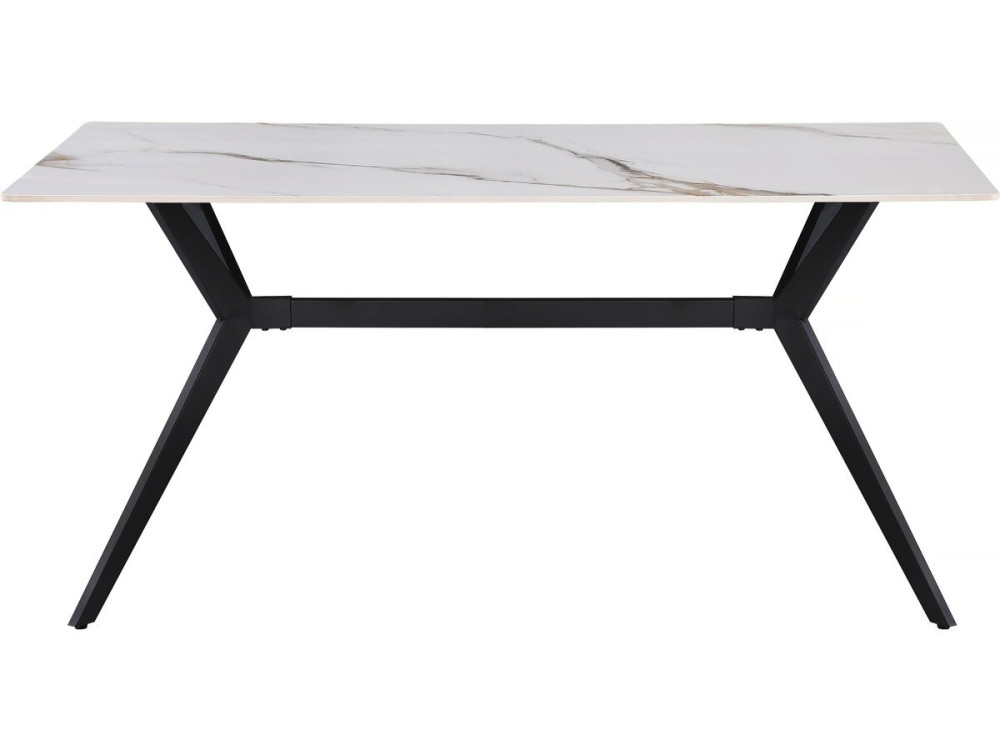 Mesa de jantar em cerâmica "Boréal" - 4 a 6 pessoas - 160 cm - Branca