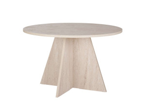 Mesa de jantar de madeira "Virella" - 120 x 120 x 75 cm - Travertino