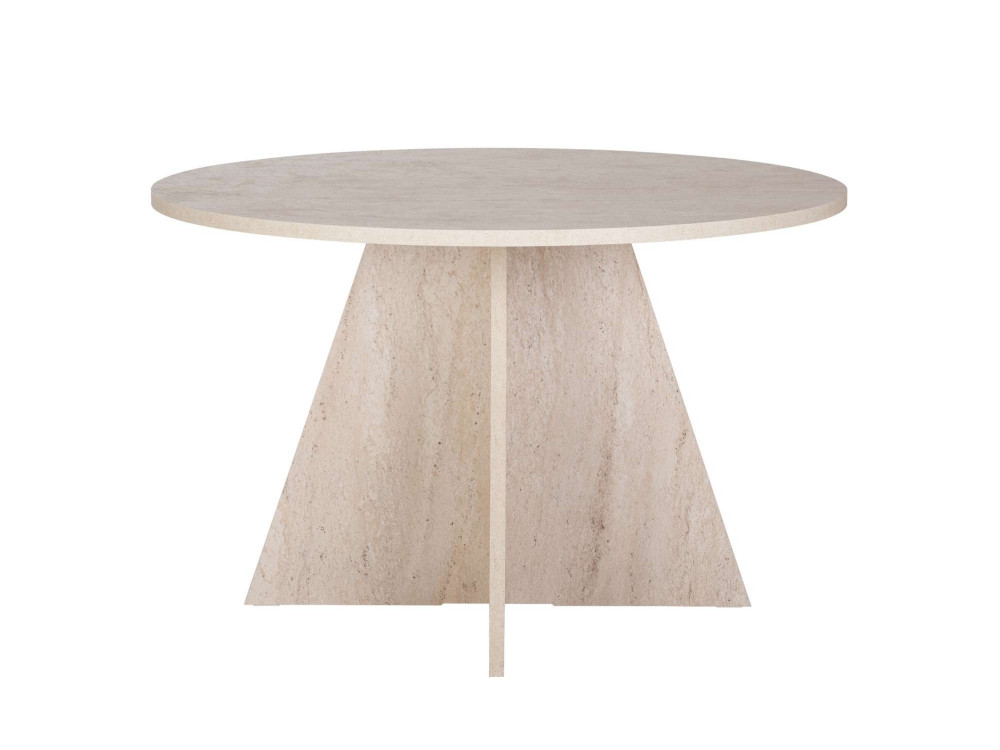 Mesa de jantar de madeira "Virella" - 120 x 120 x 75 cm - Travertino