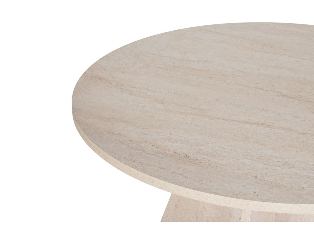 Mesa de jantar de madeira "Virella" - 120 x 120 x 75 cm - Travertino