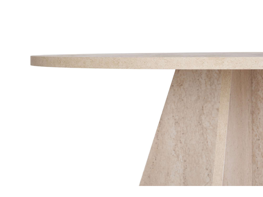 Mesa de jantar de madeira "Virella" - 120 x 120 x 75 cm - Travertino