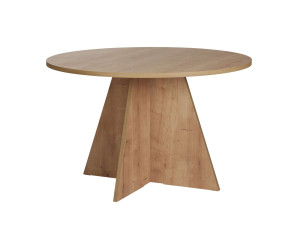 Mesa de jantar de madeira "Virella" - 120 x 120 x 75 cm - Carvalho Safira