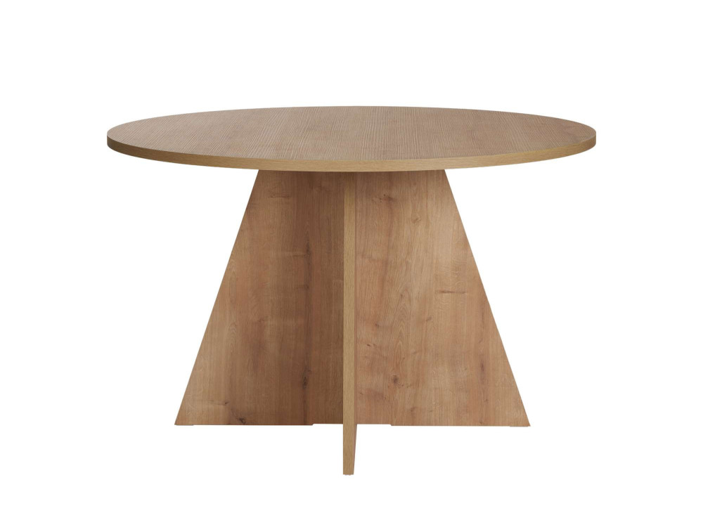 Mesa de jantar de madeira "Virella" - 120 x 120 x 75 cm - Carvalho Safira