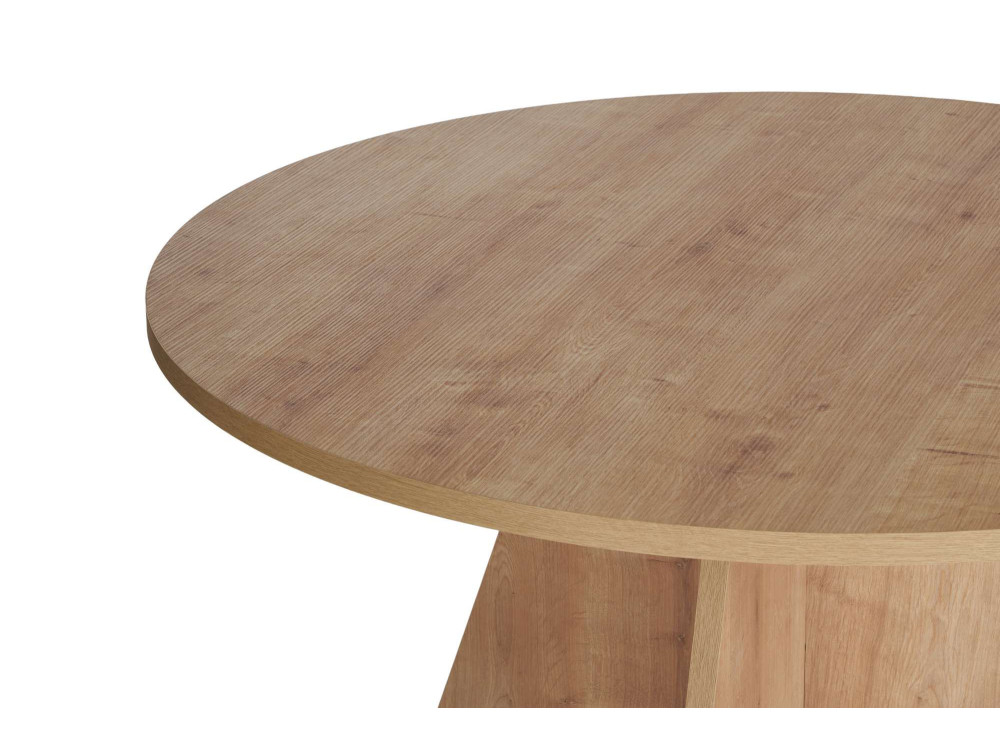 Mesa de jantar de madeira "Virella" - 120 x 120 x 75 cm - Carvalho Safira