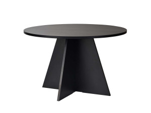 Mesa de jantar de madeira "Virella" - 120 x 120 x 75 cm - Madeira preta
