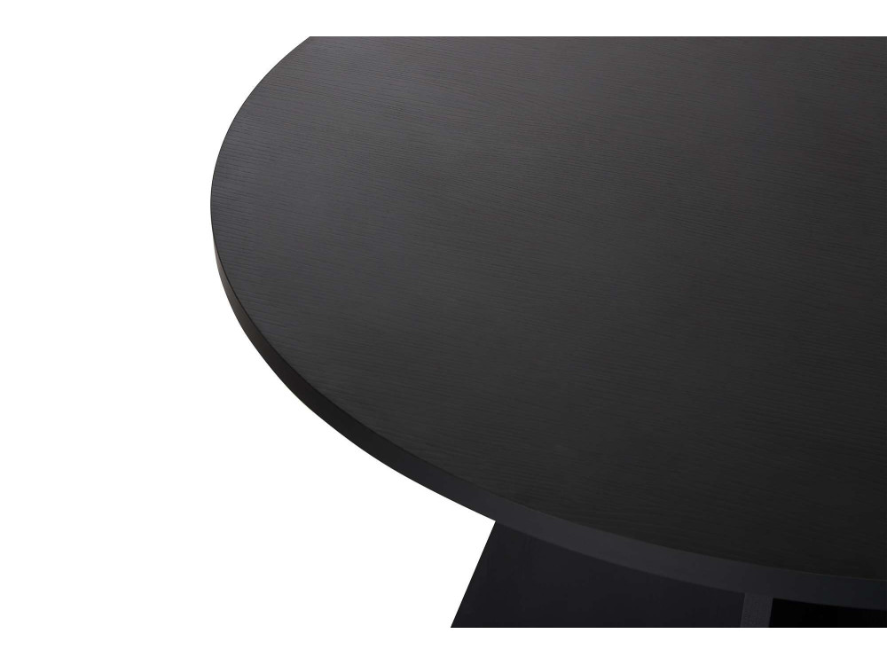 Mesa de jantar de madeira "Virella" - 120 x 120 x 75 cm - Madeira preta