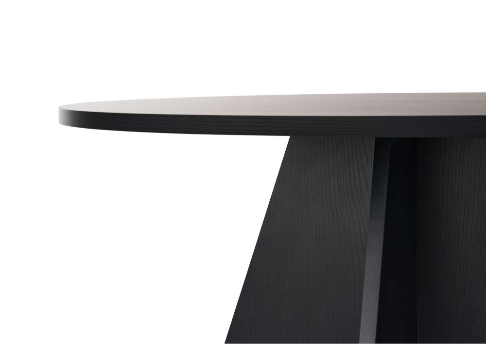 Mesa de jantar de madeira "Virella" - 120 x 120 x 75 cm - Madeira preta