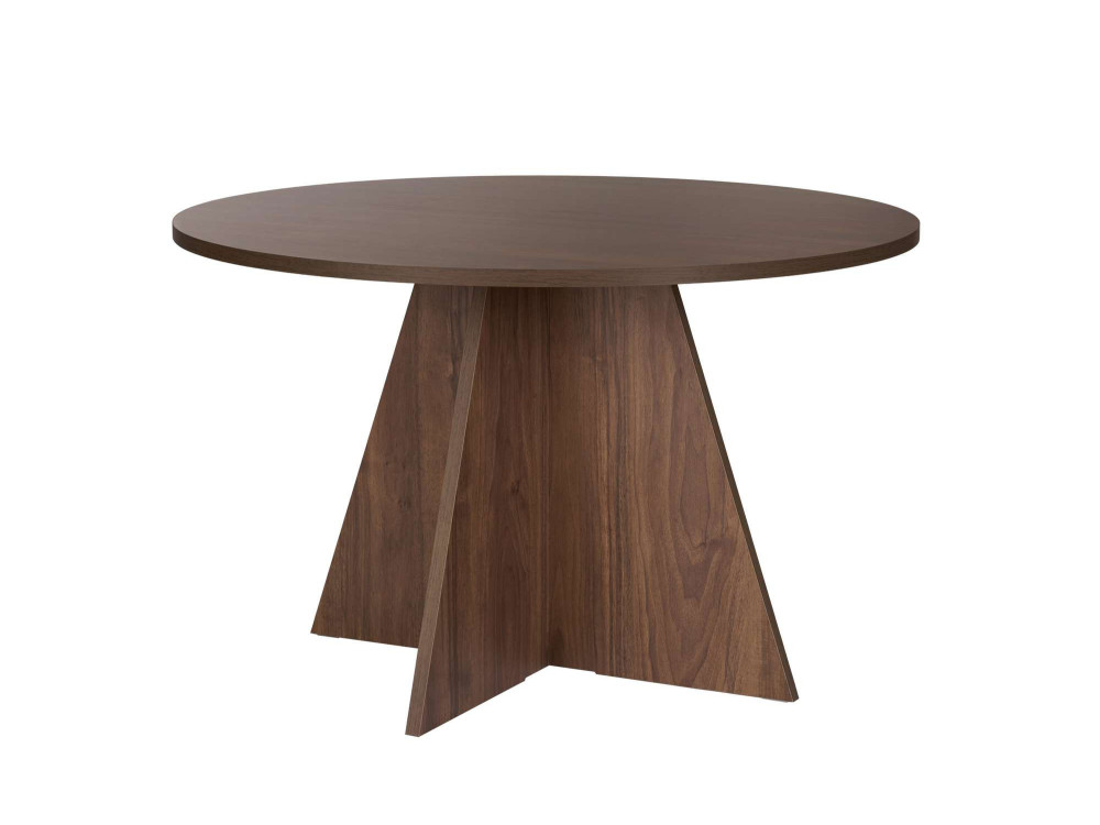 Mesa de jantar de madeira "Virella" - 120 x 120 x 75 cm - Nogueira