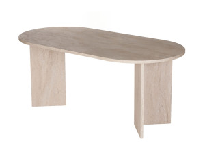 Mesa de jantar em madeira "Sablin" - 180 x 89 x 75 cm - Travertino