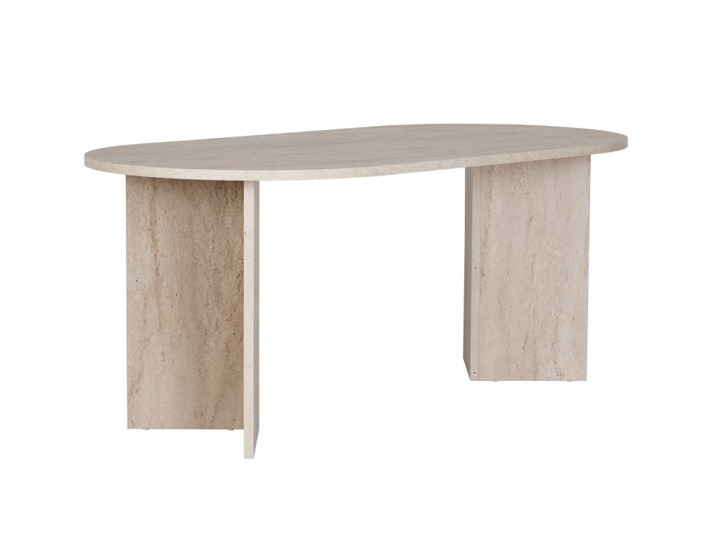 Mesa de jantar em madeira "Sablin" - 180 x 89 x 75 cm - Travertino