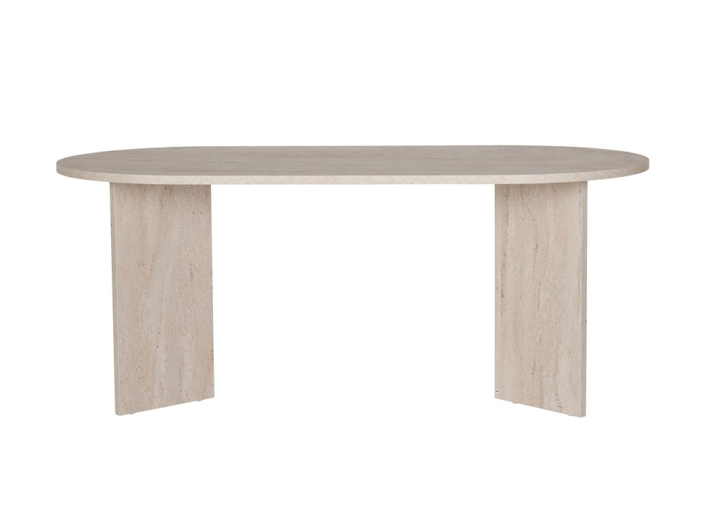 Mesa de jantar em madeira "Sablin" - 180 x 89 x 75 cm - Travertino