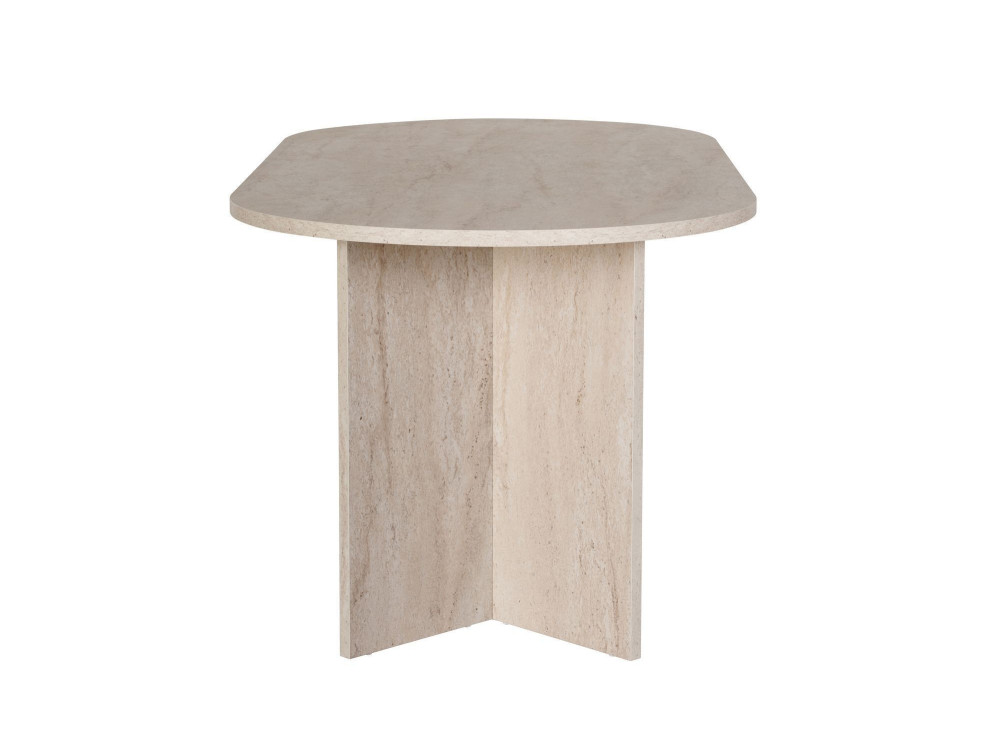 Mesa de jantar em madeira "Sablin" - 180 x 89 x 75 cm - Travertino