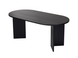 Mesa de jantar de madeira "Sablin" - 180 x 89 x 75 cm - Madeira preta