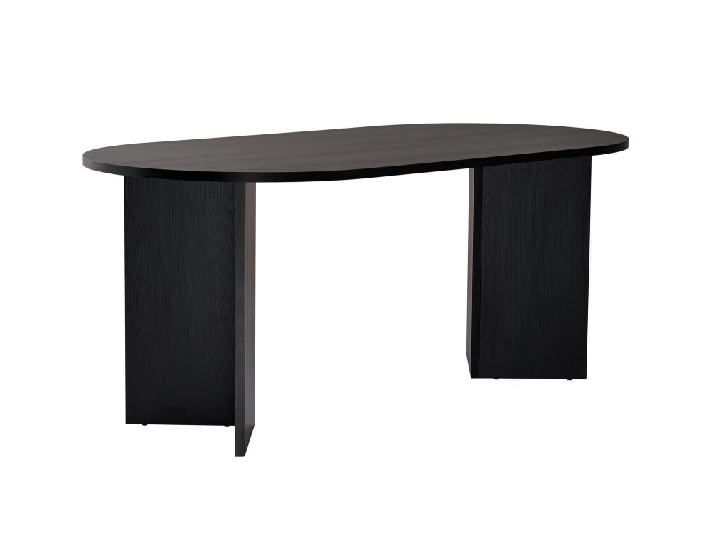 Mesa de jantar de madeira "Sablin" - 180 x 89 x 75 cm - Madeira preta