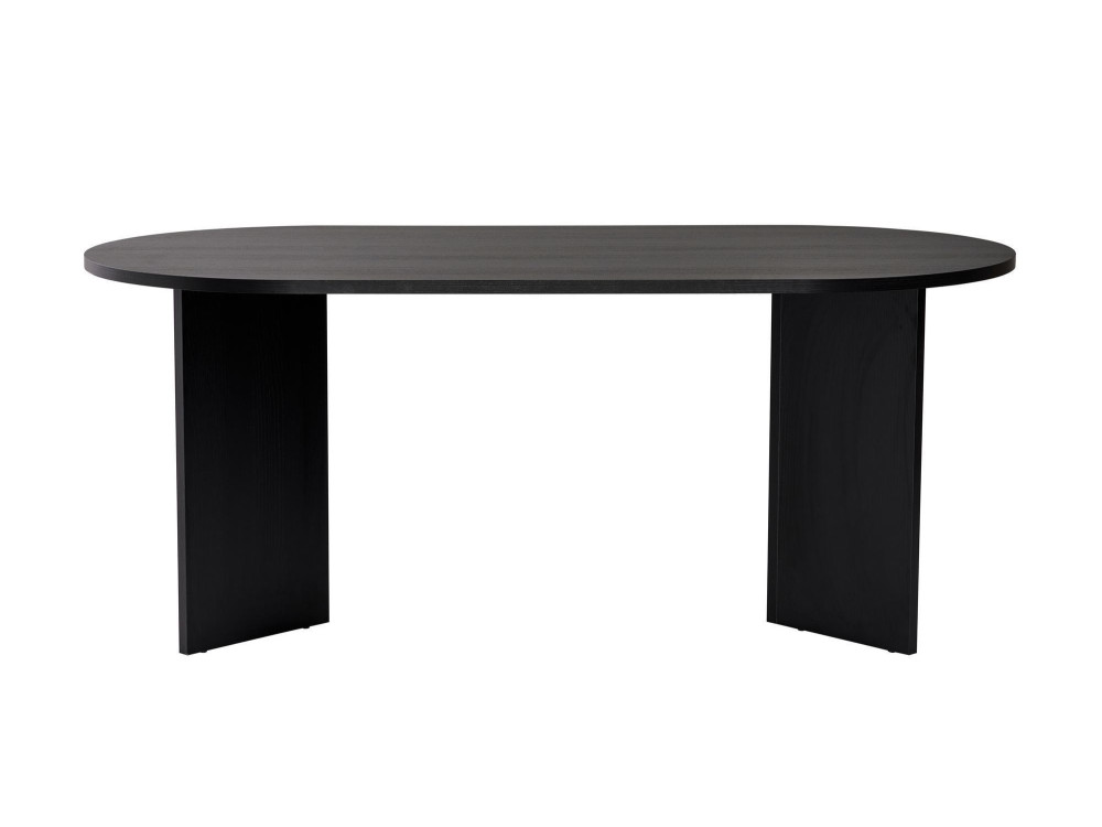 Mesa de jantar de madeira "Sablin" - 180 x 89 x 75 cm - Madeira preta