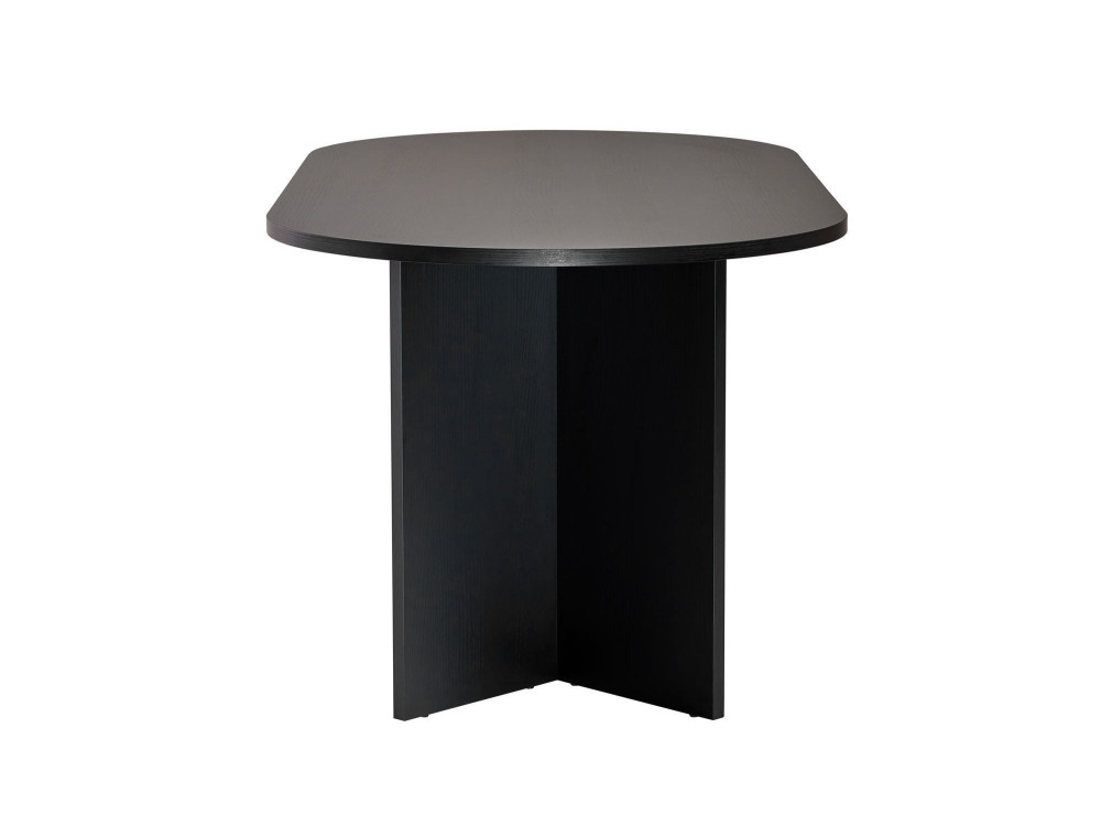 Mesa de jantar de madeira "Sablin" - 180 x 89 x 75 cm - Madeira preta