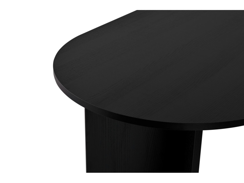 Mesa de jantar de madeira "Sablin" - 180 x 89 x 75 cm - Madeira preta