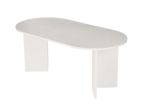 Mesa de jantar de madeira "Sablin" - 180 x 89 x 75 cm - Madeira branca