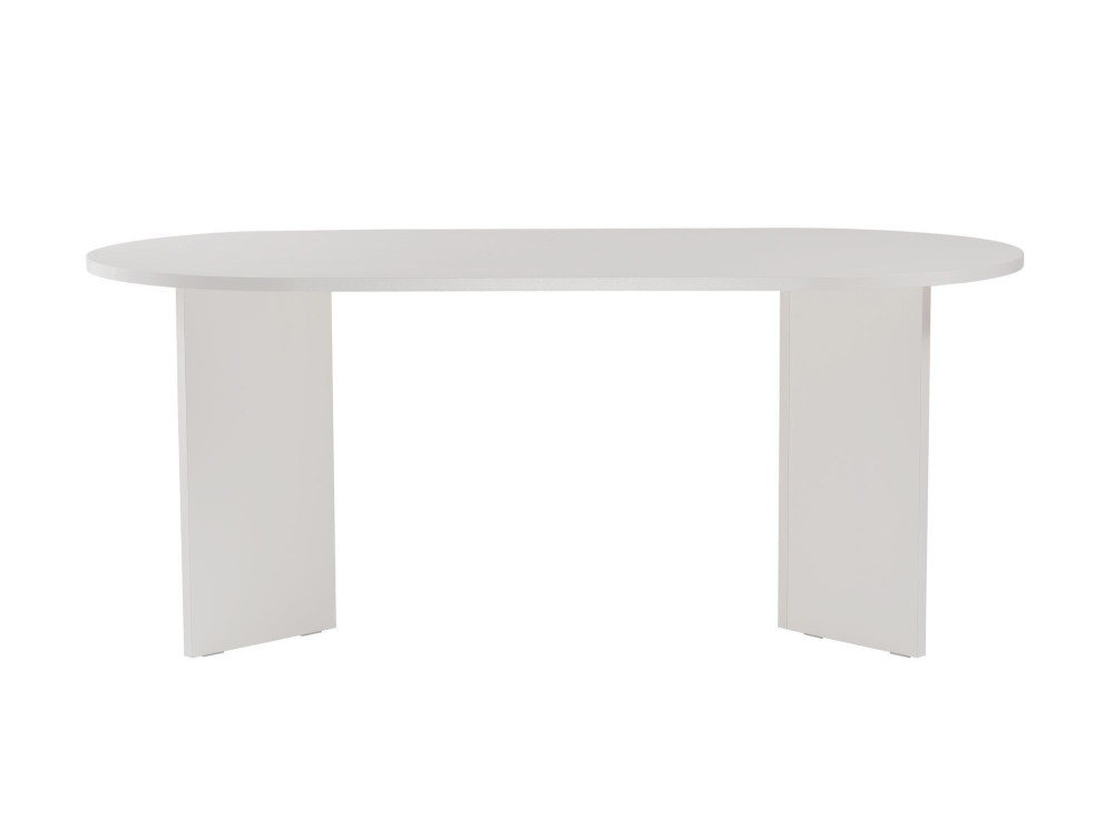Mesa de jantar de madeira "Sablin" - 180 x 89 x 75 cm - Madeira branca