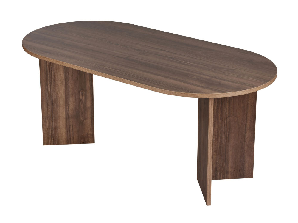 Mesa de jantar de madeira "Sablin" 180 x 90 x 75 cm - Nogueira