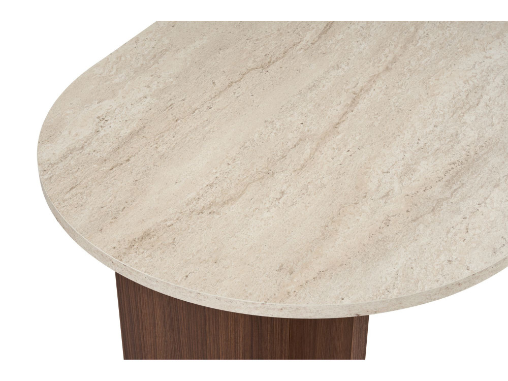 Mesa de jantar de madeira "Sablin" 180 x 90 x 75 cm - Travertino