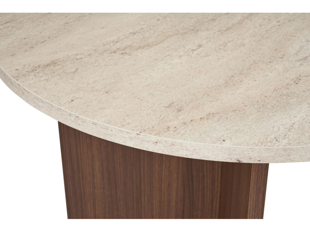 Mesa de jantar de madeira "Sablin" 180 x 90 x 75 cm - Travertino
