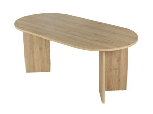 Mesa de jantar de madeira "Sablin" 180 x 90 x 75 cm - carvalho de Cádis